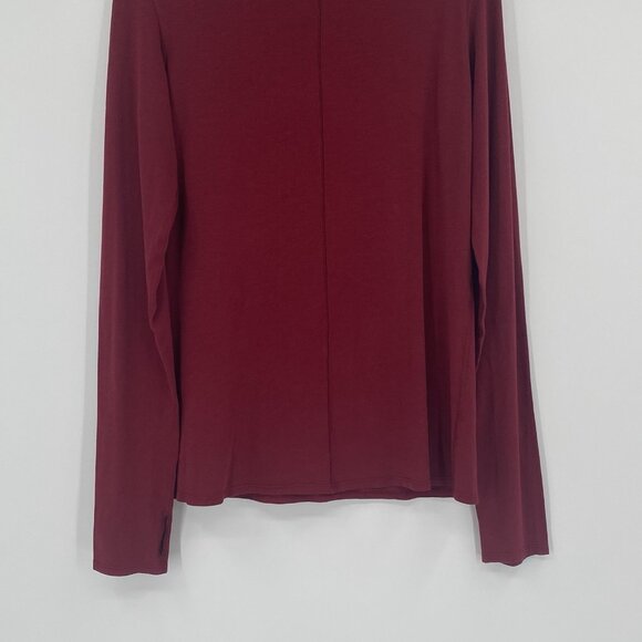 Lululemon Size M (NO SIZE TAG) Red Maroon Anahatasana Scoop Long Sleeve Tee Pima - Picture 13 of 13
